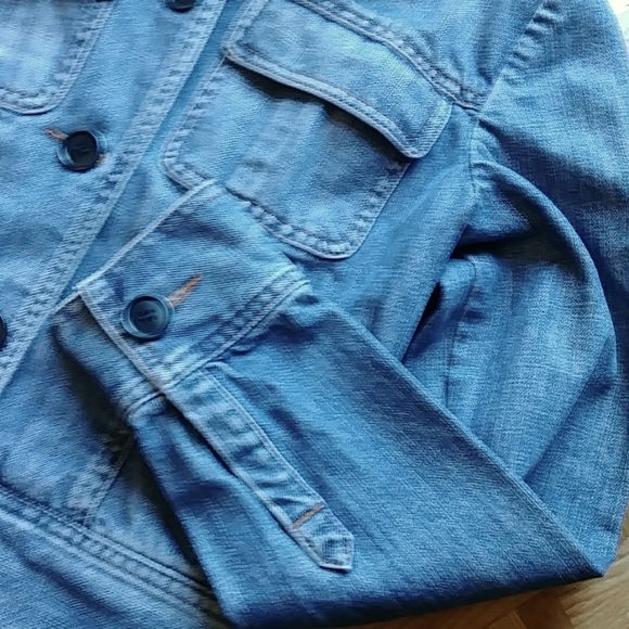 Club Monaco denim jean jacket sz S/XS - Picture 7 of 7